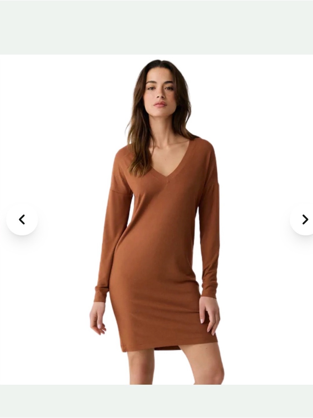 Lole Travese V Neck Dress Rust NWT size small originally $71